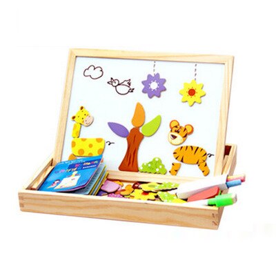 Houten Magnetisch Krijtbord - Multifunctioneel Leer- en Speelbord