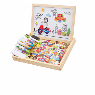 Houten Magnetisch Krijtbord - Multifunctioneel Leer- en Speelbord