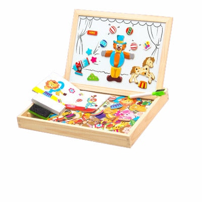 Houten Magnetisch Krijtbord - Multifunctioneel Leer- en Speelbord