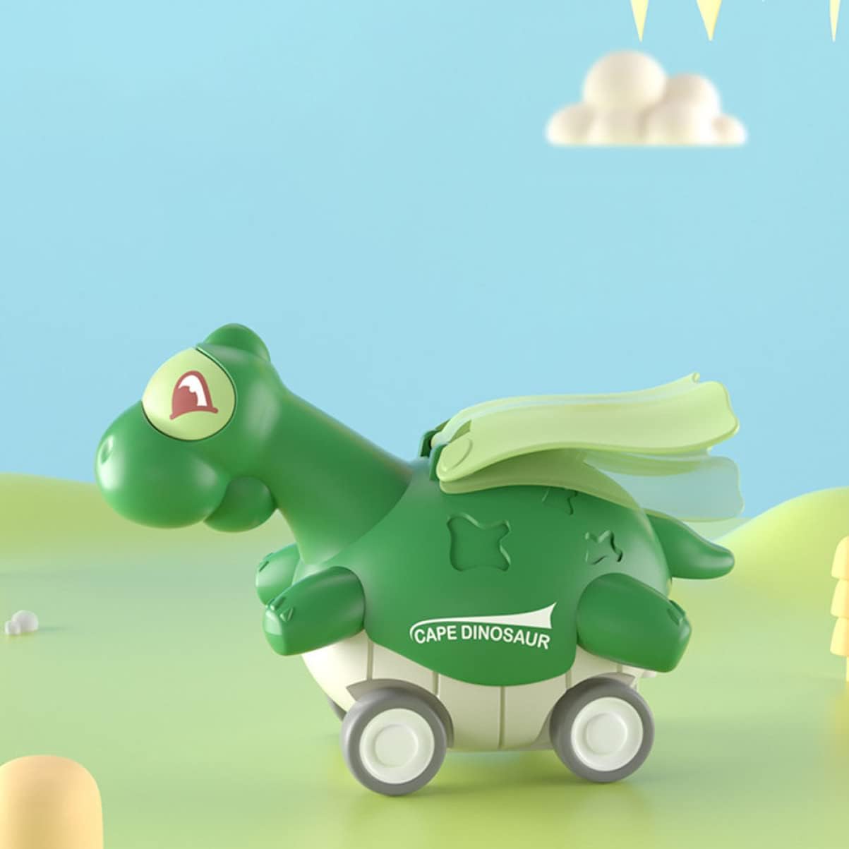 Dino Raceauto - Druk en Ga Dinosaurus Speelgoed
