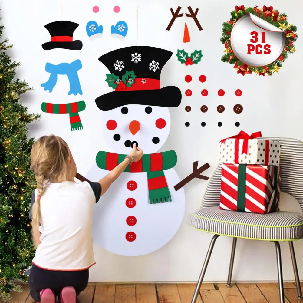 Sneeuwpop Maakset - Creatief Versieren voor de Kleintjes - Kerstdecoratie