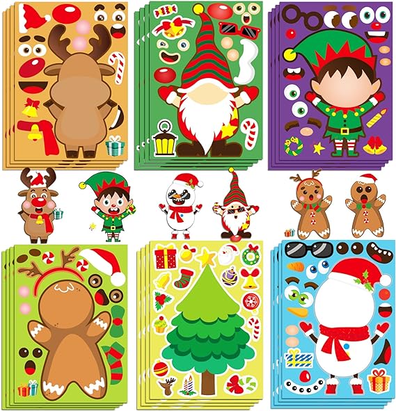 Kerst Stickerset - Magische Winterdecoraties - Stickervel Kerst
