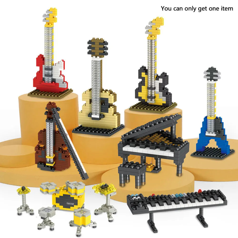 Mini Muziekinstrument Bouwset - Creëer Je Eigen Muzikale Miniatuur - Bouwplezier voor Muziekliefhebbers