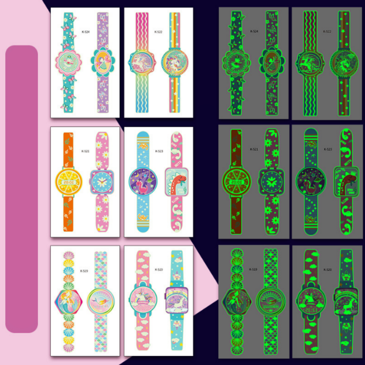 Magische Glow-in-the-Dark Polsstickers - Tatoeages voor de Pols