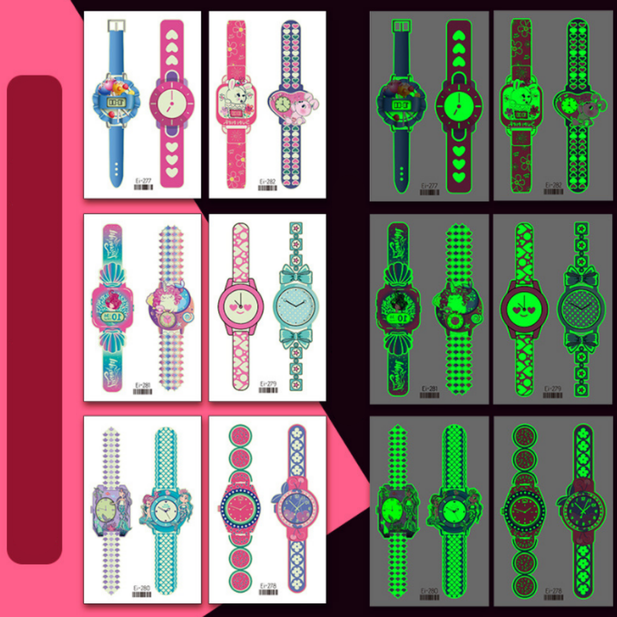 Magische Glow-in-the-Dark Polsstickers - Tatoeages voor de Pols