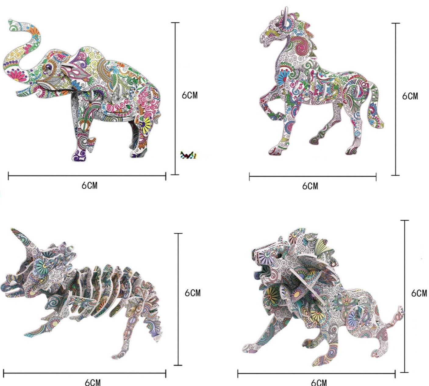 3D Kleur Puzzel - Creëer en Kleur je Eigen Bouwwerk - 3D Puzzelset