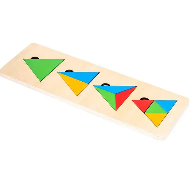 Montessori Geometrische Vormen Puzzel - peuterpuzzel plezier!