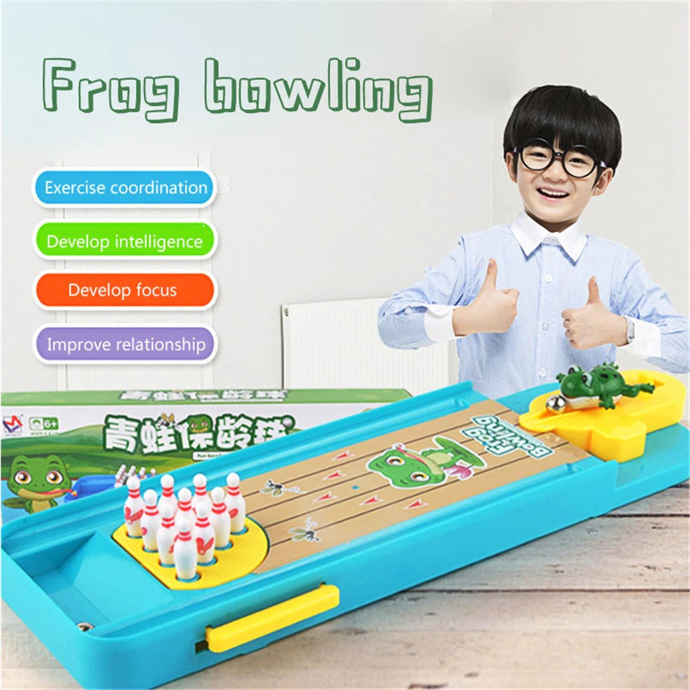 Kikker Bowling - Stimuleer de Motoriek - Mini Bowlingbaan voor Kinderen