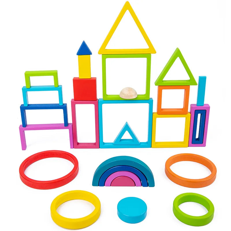 Kleurrijke Regenboog Stapelspeelgoed - Educatief en Leuk voor Kinderen