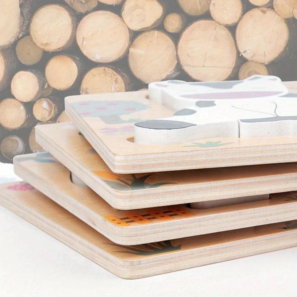 Houten Dieren Avonturenpuzzel