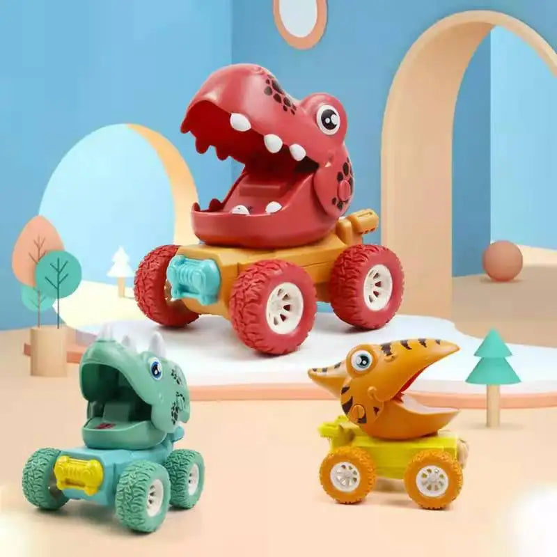 Dino Race Monstertruck - Push & Go Dinosaurus Speelgoedauto's