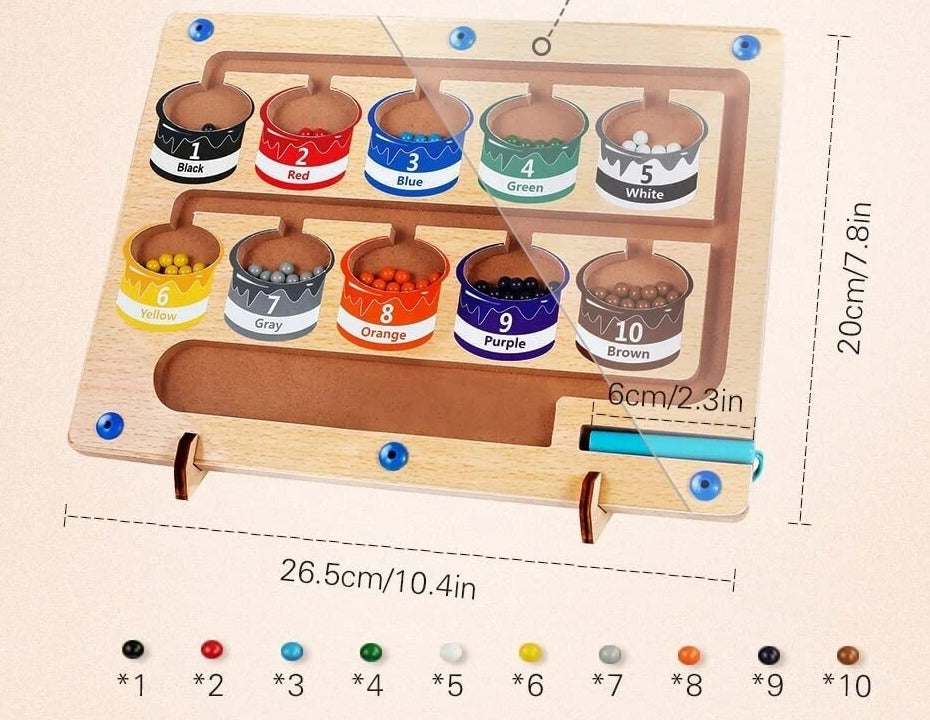 Magnetisch Doolhofavontuur - Interactief Sorteerbord voor Kinderen