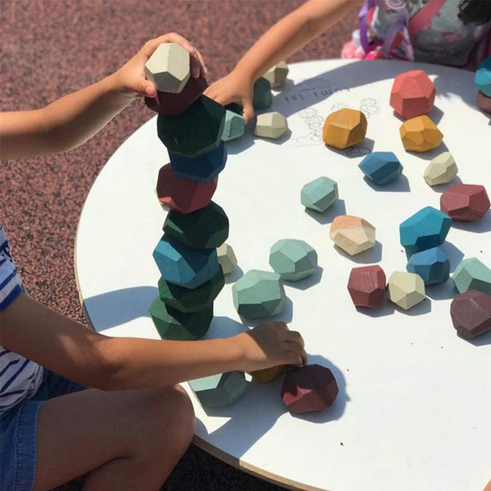 Montessori Bouwstenen Nordic - Creatieve Houten Blokken Set
