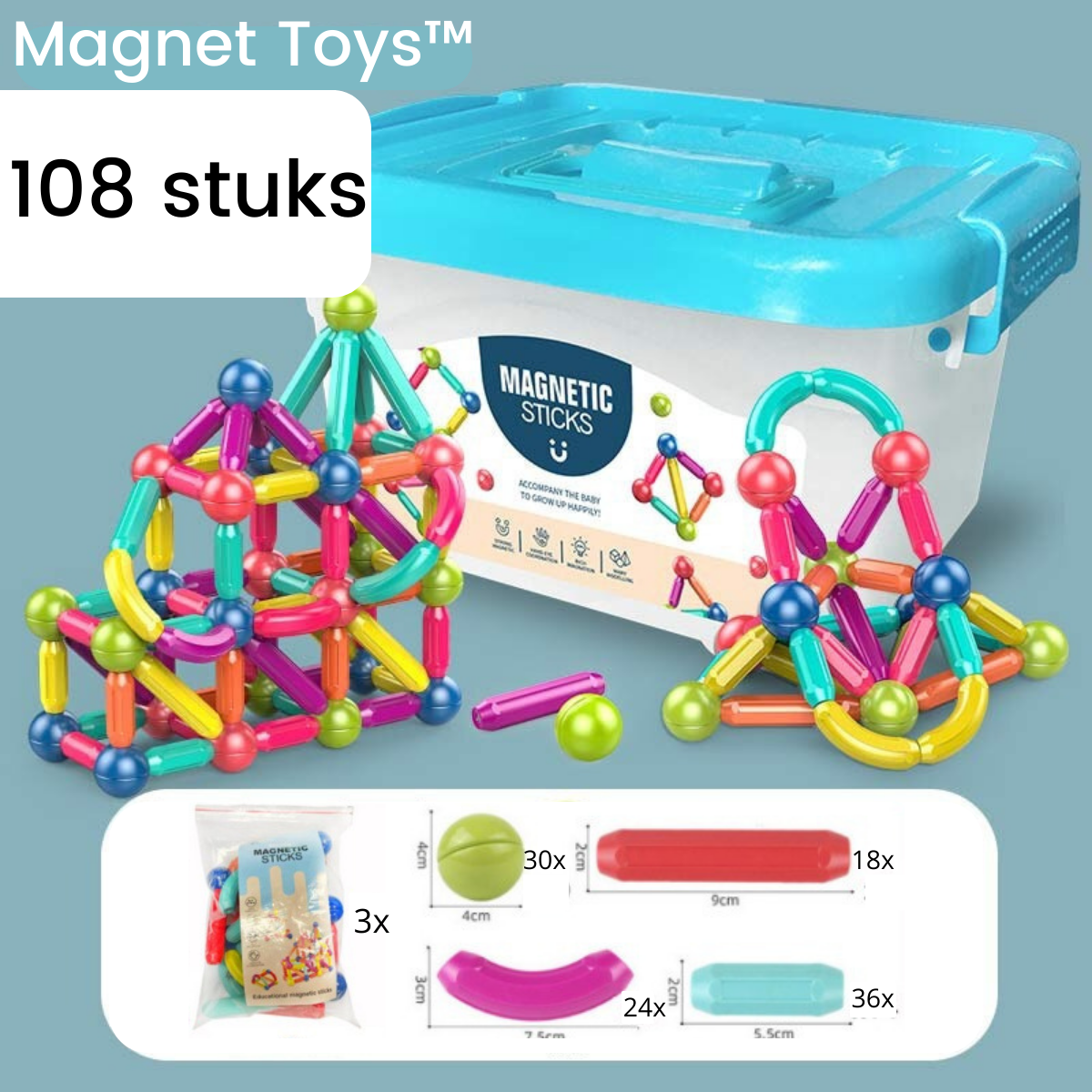 Magnetische Bouwsticks – Ontwikkel Creativiteit en Probleemoplossend Vermogen