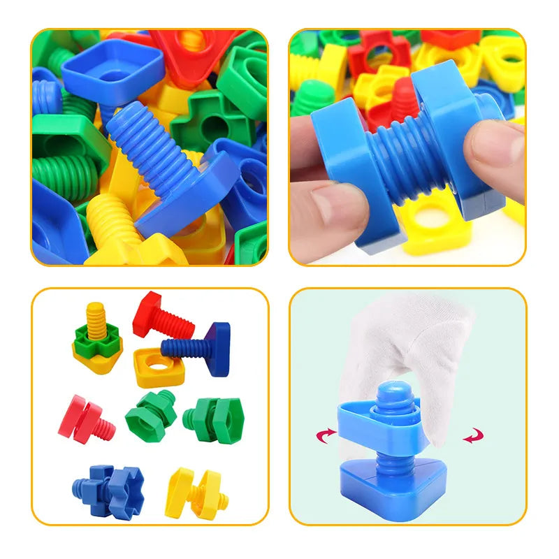 Geometrische Bouwset – Educatief STEM Speelgoed met Bouten en Moeren