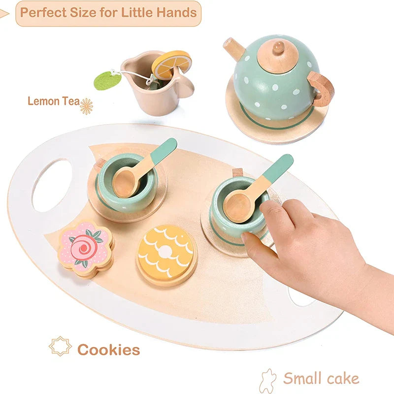 Bosparadijs - Houten Thee Speelset voor Creatieve Kinderen