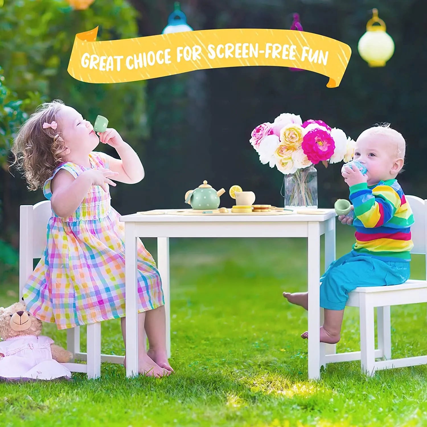 Bosparadijs - Houten Thee Speelset voor Creatieve Kinderen