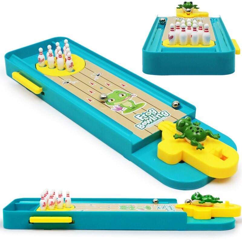 Kikker Bowling - Stimuleer de Motoriek - Mini Bowlingbaan voor Kinderen