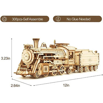 Houten Modeltrein 3D - Ontdek Eindeloos Bouwplezier met Deze Gedetailleerde Treinset