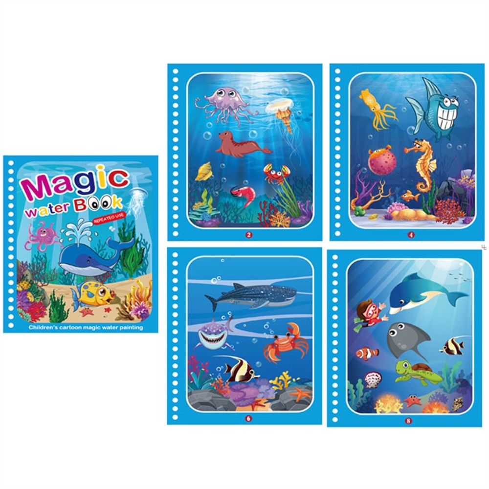 Magisch Waterboek - Tover de Tekening Tevoorschijn - Herbruikbaar Kleurboek
