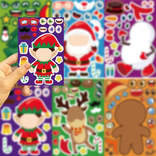 Kerst Stickerset - Magische Winterdecoraties - Stickervel Kerst