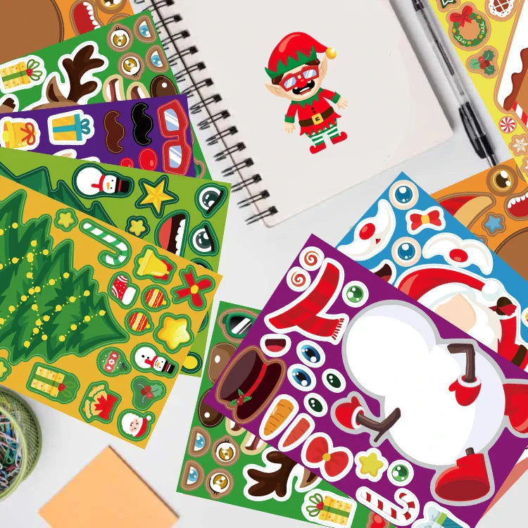 Kerst Stickerset - Magische Winterdecoraties - Stickervel Kerst