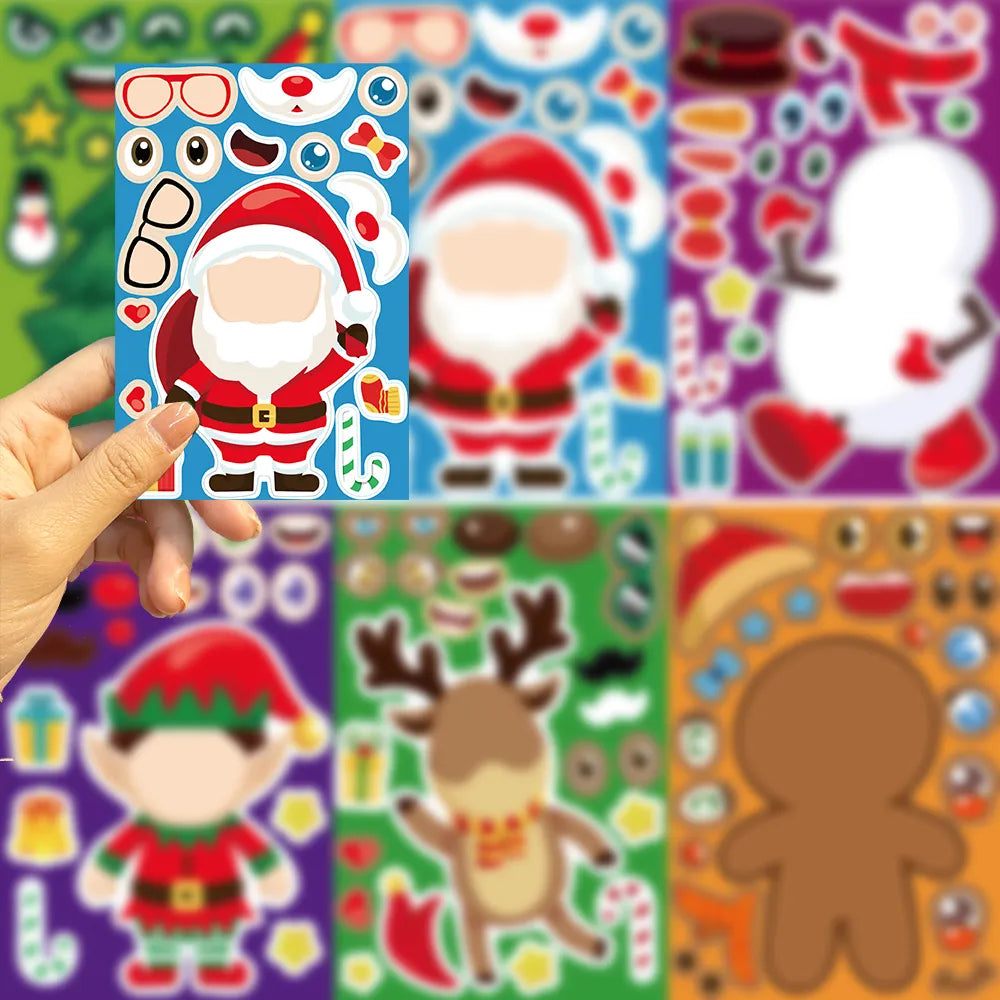 Kerst Stickerset - Magische Winterdecoraties - Stickervel Kerst