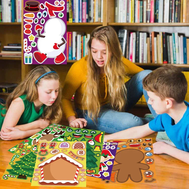 Kerst Stickerset - Magische Winterdecoraties - Stickervel Kerst