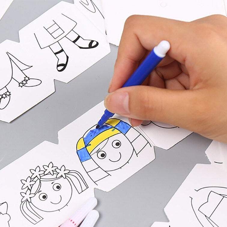 DIY Kleurpuzzel - Draai, Kleur en Creëer je Eigen Puzzel