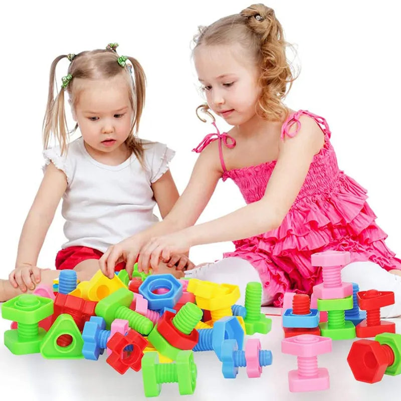 Geometrische Bouwset – Educatief STEM Speelgoed met Bouten en Moeren