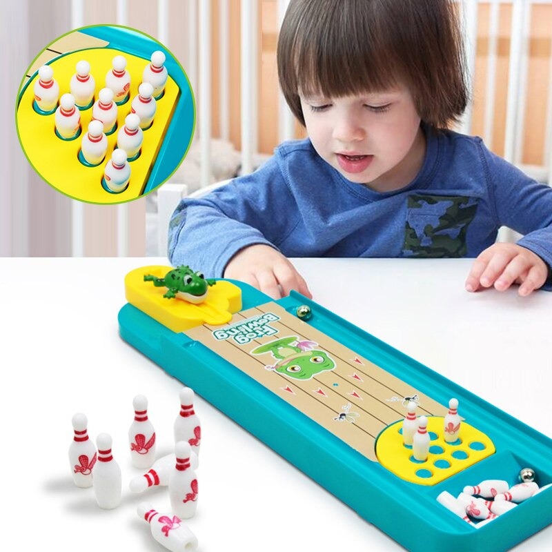 Kikker Bowling - Stimuleer de Motoriek - Mini Bowlingbaan voor Kinderen