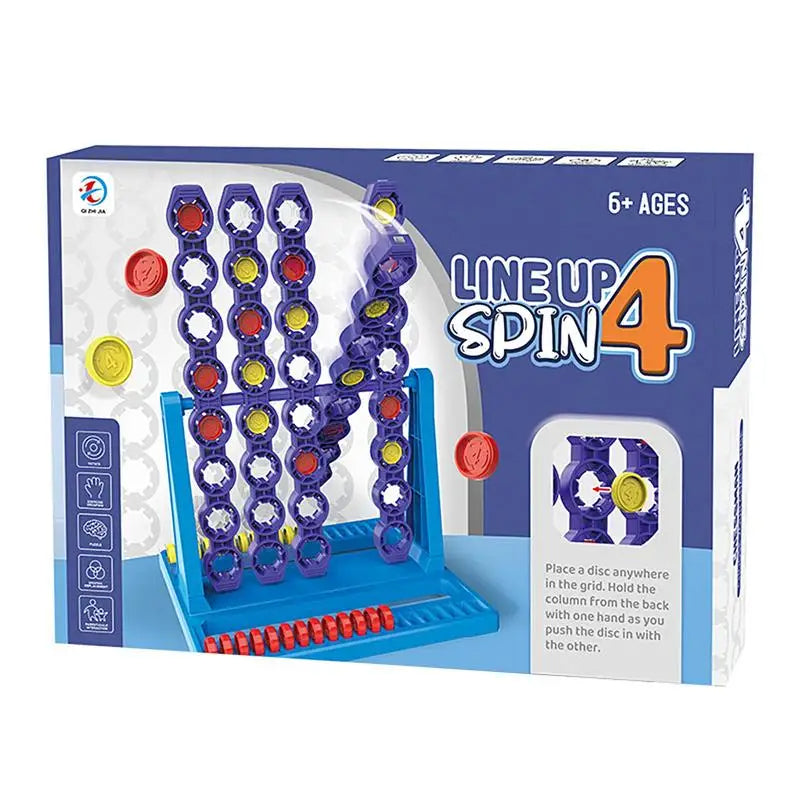 Draaiend Vier-op-een-Rij Spel – Line-up 4 Denkspel
