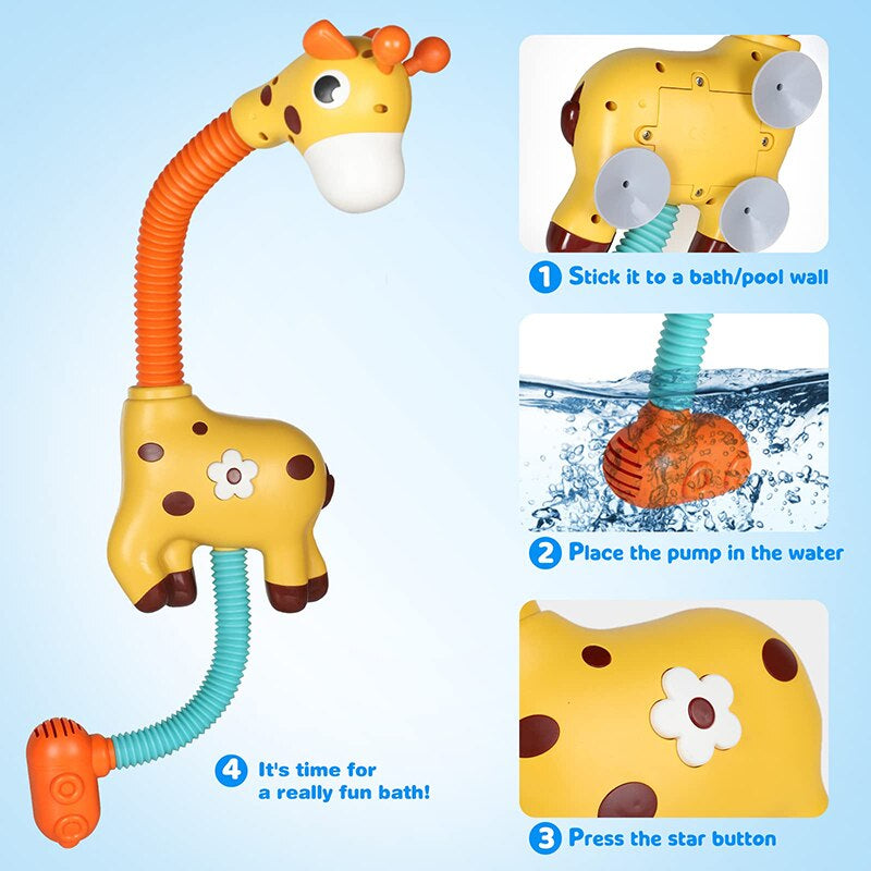 Badgiraffe - Spetterend Badplezier - Giraffe Douchekop voor Kinderen