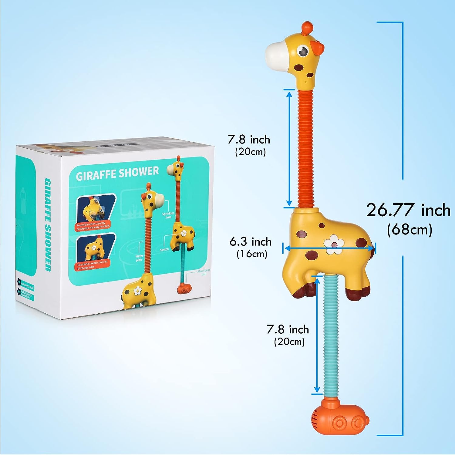 Badgiraffe - Spetterend Badplezier - Giraffe Douchekop voor Kinderen
