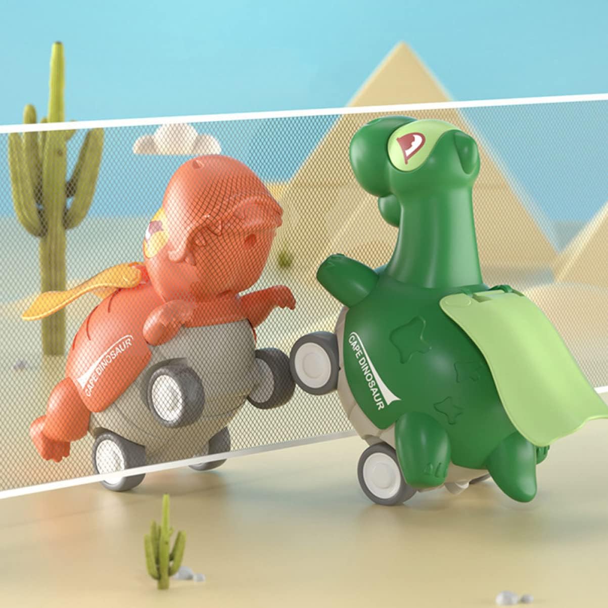 Dino Raceauto - Druk en Ga Dinosaurus Speelgoed