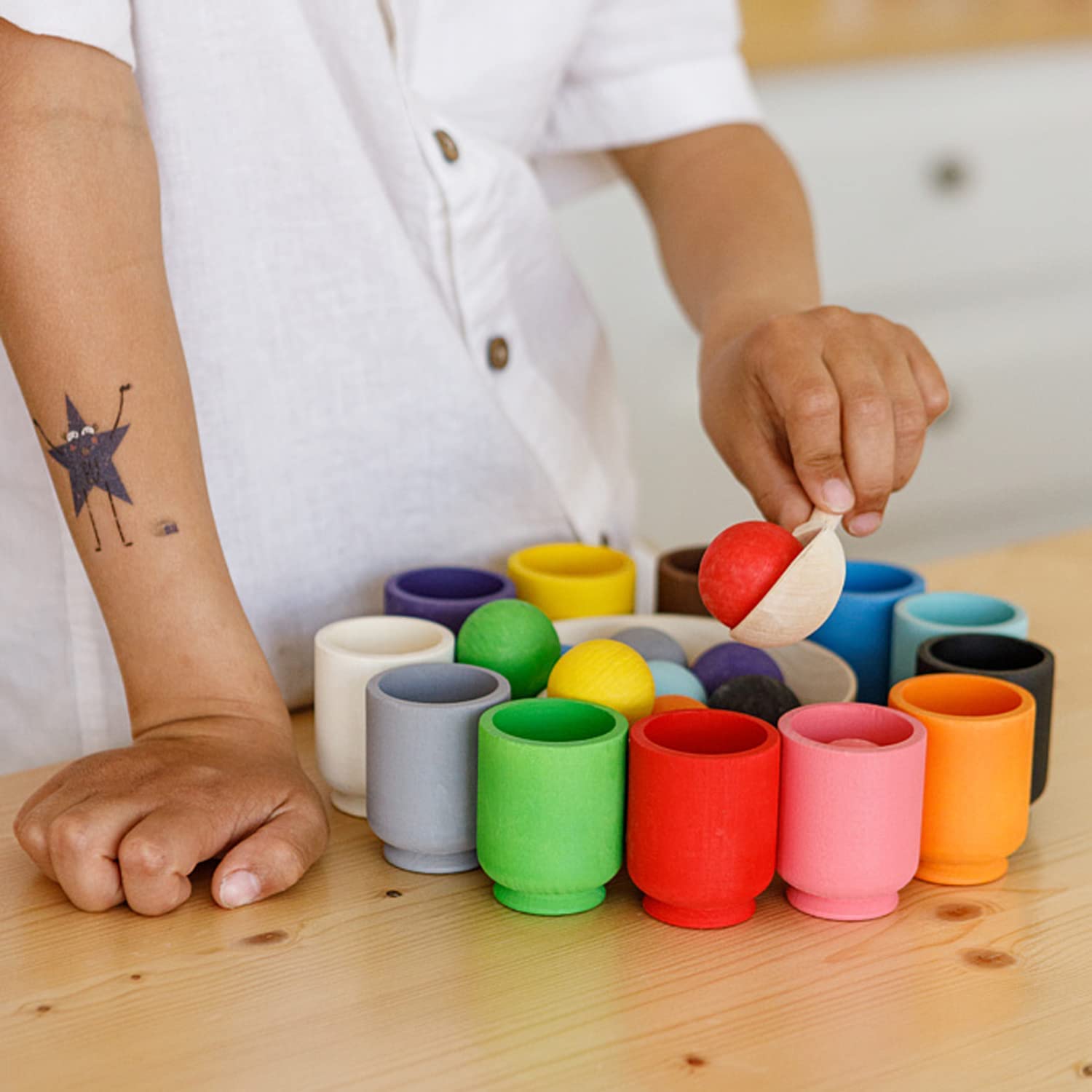 Match de Kleuren Sorteerspel