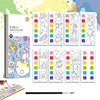 Verf Kleurboek - Creatief met Waterverf - Kleurboek met 6 Kleuren Verf