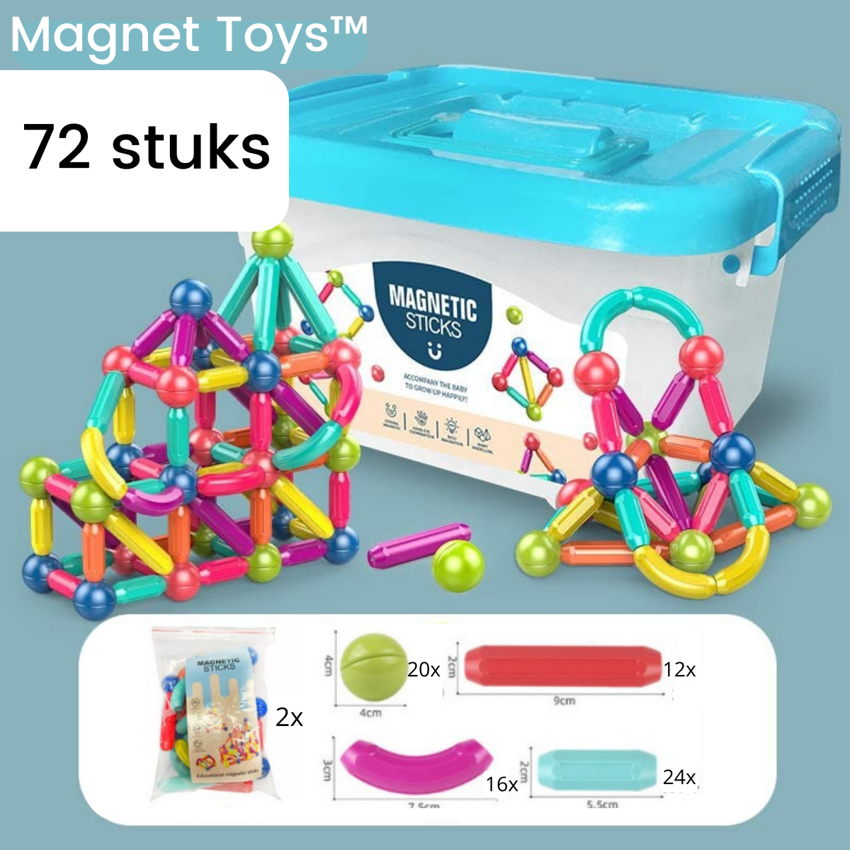 Magnetische Bouwsticks – Ontwikkel Creativiteit en Probleemoplossend Vermogen