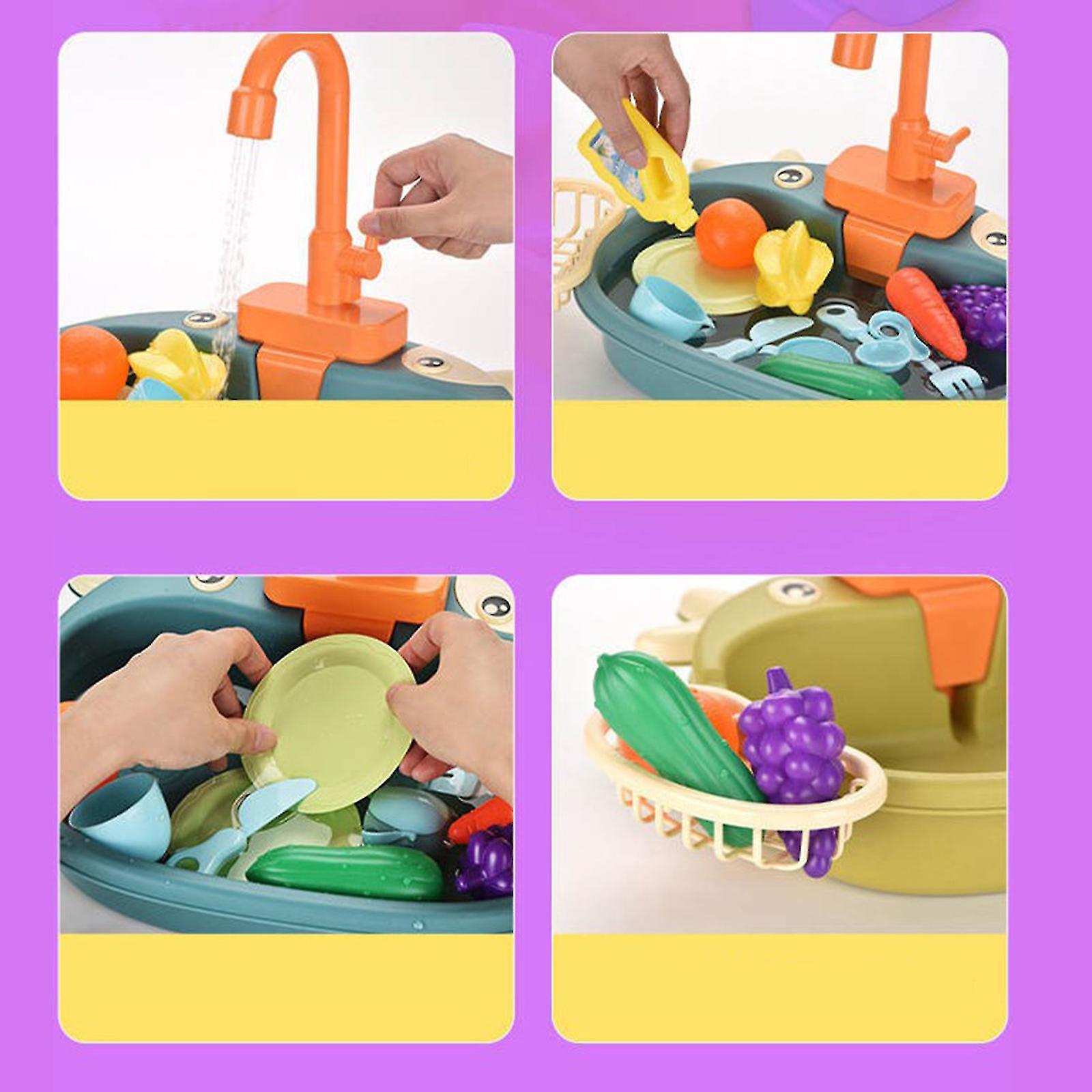 Speelgoed Afwasset - Wassen, spoelen en plezier maken - Kinderkeuken afwastafel