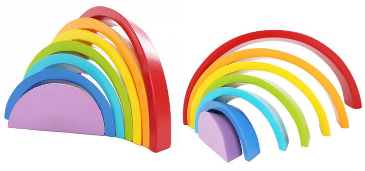 Montessori Houten Regenboog - Creatieve Speelset voor Ontwikkeling
