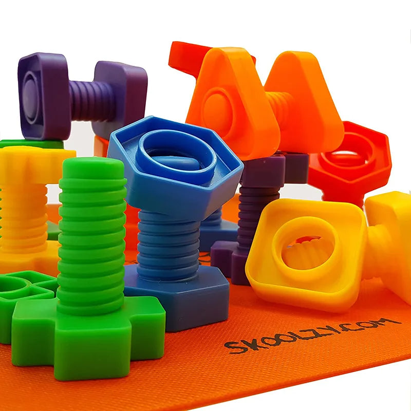 Geometrische Bouwset – Educatief STEM Speelgoed met Bouten en Moeren