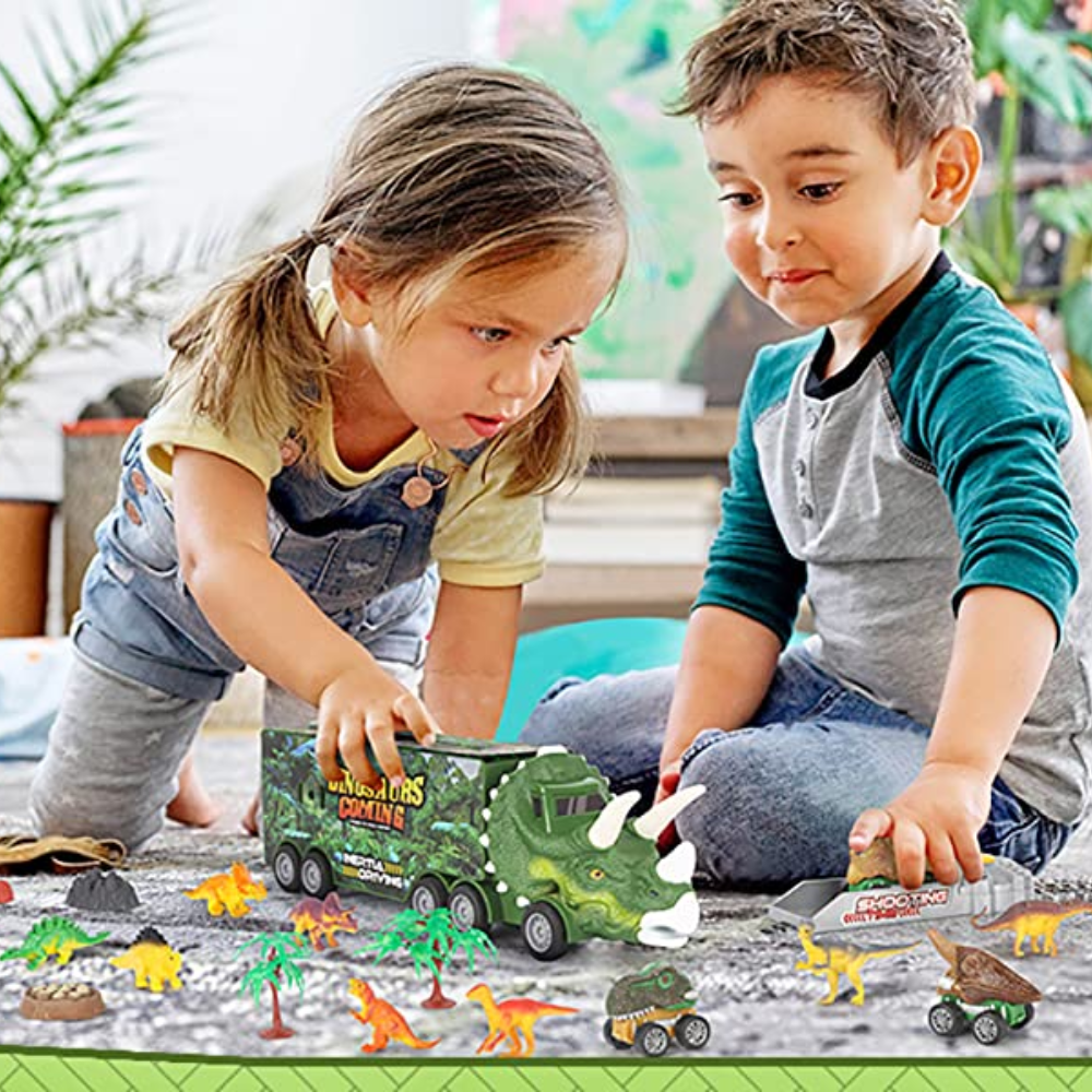 Dino Transporter - Breng de Dino's naar hun Bestemming - Dinosaurus Vrachtwagen