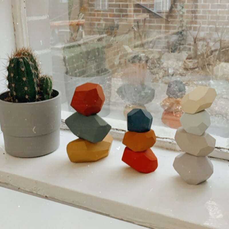Montessori Bouwstenen Nordic - Creatieve Houten Blokken Set