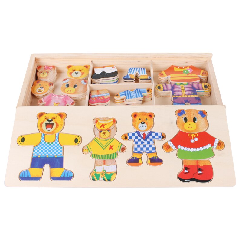 Houten Verkleedpuzzel Boris - Creatieve Verkleedpret voor Kinderen