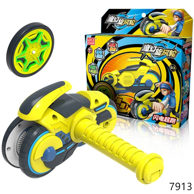 Avontuurlijke Motor Spinner - Speelgoedmotor met Draaiwielen
