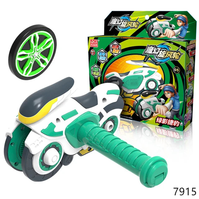 Avontuurlijke Motor Spinner - Speelgoedmotor met Draaiwielen