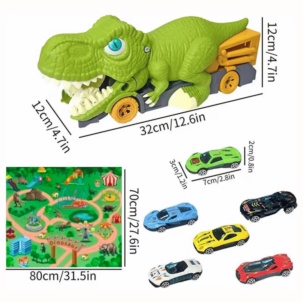 Dinosaurussen Truck - Avontuurlijke Prehistorische Speelgoedauto