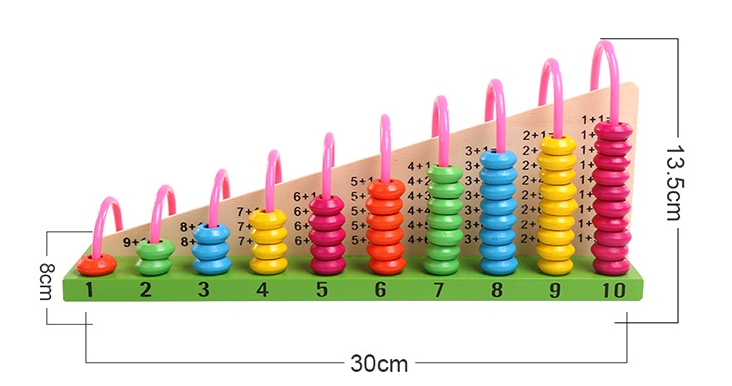 Houten Telraam - Kleurrijk Regenboogrek