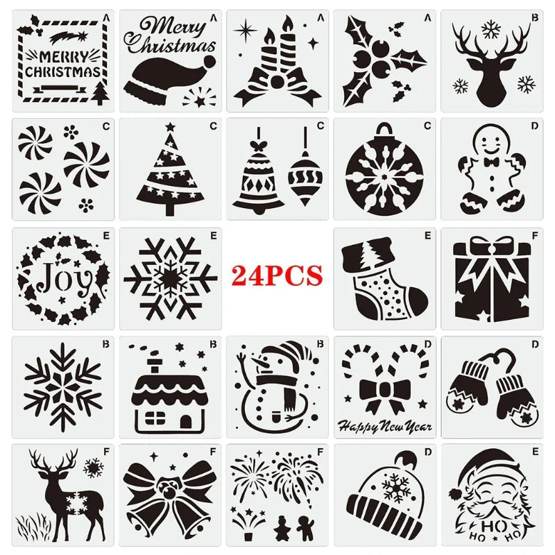Kerst Stencil Set - Betoverende Kerstcreaties - Sjablonen voor Kerst