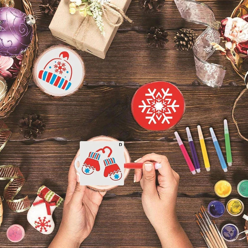 Kerst Stencil Set - Betoverende Kerstcreaties - Sjablonen voor Kerst